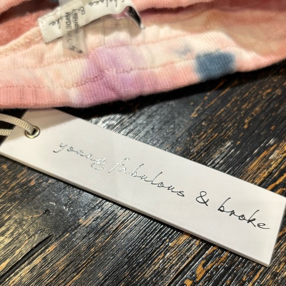 Young Fabulous & Broke Tie Dye Drawstring Sweat Shorts XS New with Tags - Picture 3 of 4